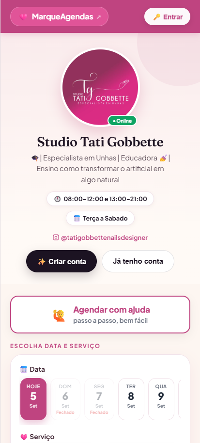 Agenda online de Studio Tati Gobbette