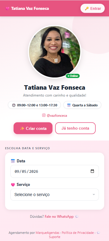 Agenda da Tatiana Vaz Fonseca